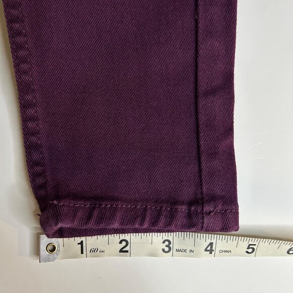 Levis Women's Junior 14 Regular 710 Super Skinny Distressed Purple Jeans - Picture 9 of 14